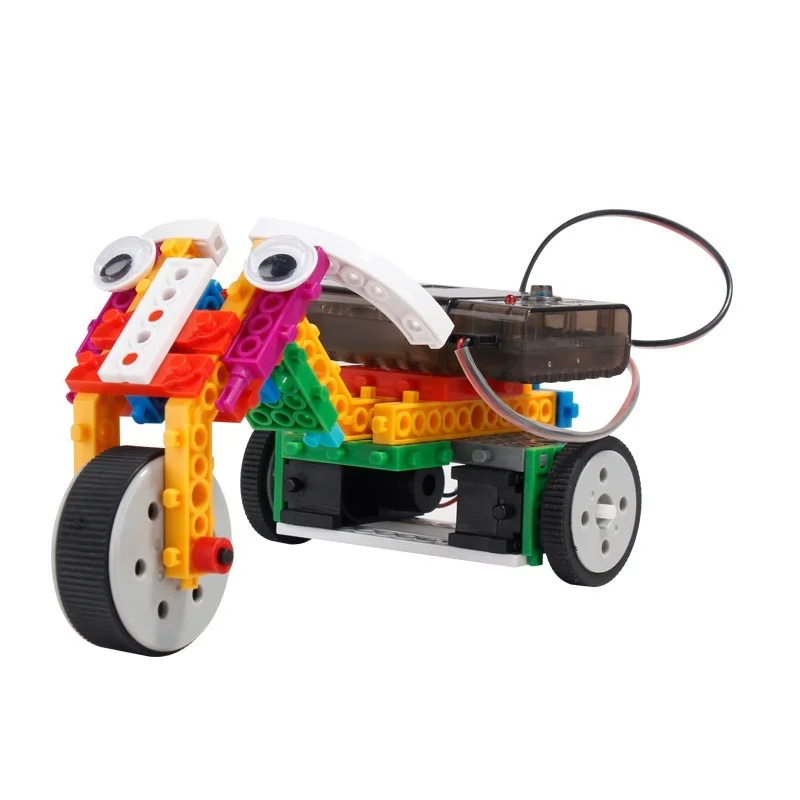 RC игрушки 128 шт./компл. 4 в 1 DIY Стволовые игрушки различные электронная Сборка строительные блоки модель игрушки детские блоки дистанционного управления игрушки