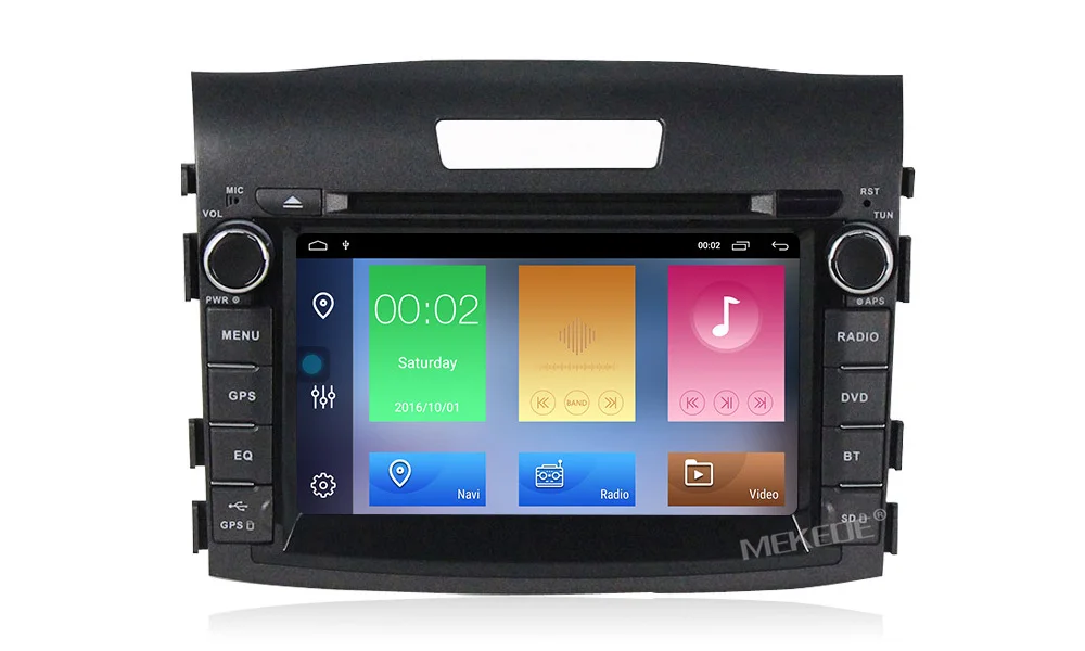 Mekede Octa 8 Core автомобильный DVD gps android 9,1 2 ГБ+ 32 ГБ для Хонда сrv CR-V 2011 2012 2013 Видео Радио Поддержка 4 аппарат не привязан к оператору сотовой связи