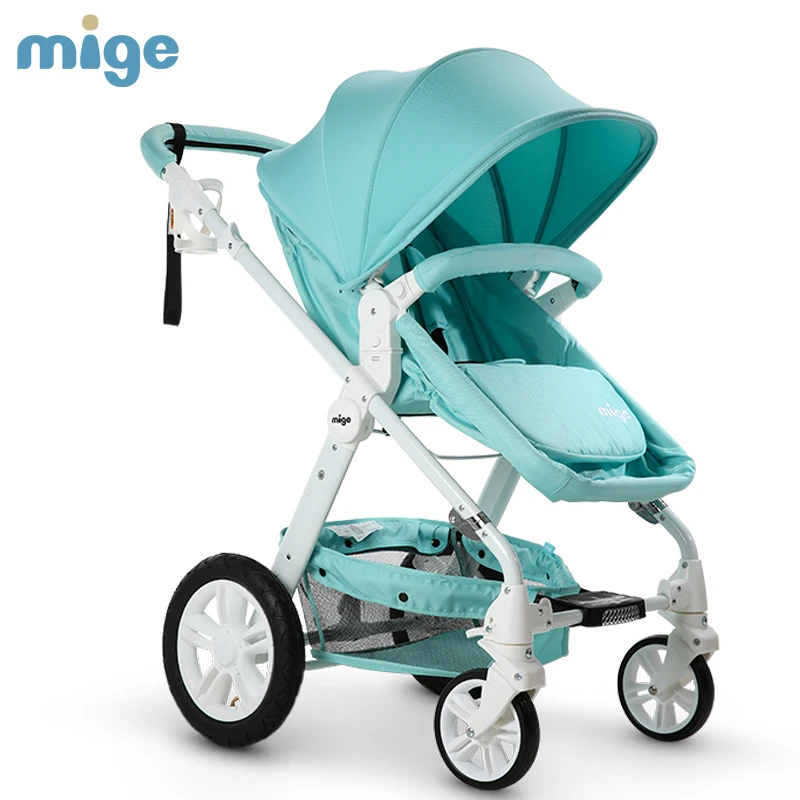 

Portable High View Folding Stroller for 0-36 Months Baby,Two-way Pushchair, Pneumatic & Suspension Wheels Pram,Can Sit and Lie