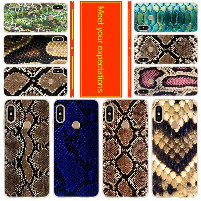 

Phone for Xiaomi Redmi go 7 6a 5a 5plus 4a 4x 3s Note 7 6 5 4 3 5a K20 pro Cover Case Colorful leather snake texture