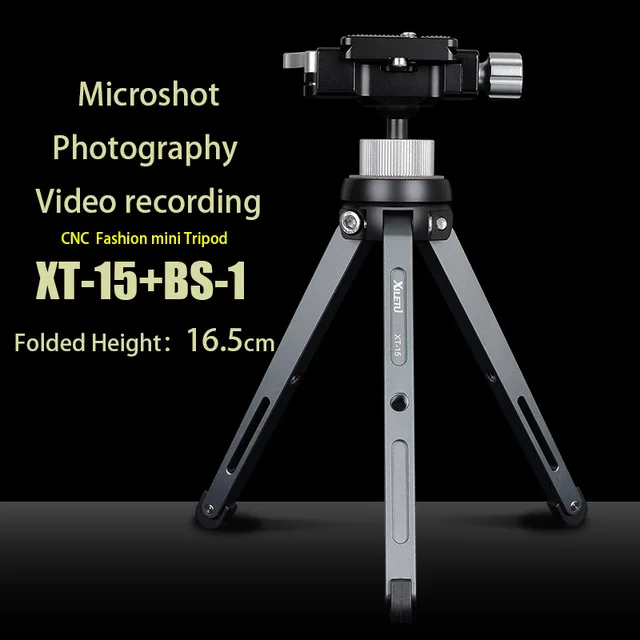 

XILETU XT-15+BS-1 Camera Phone Stand Lightweight Tabletop Mini Tripod For Smartphone DSLR Mirrorless Camera