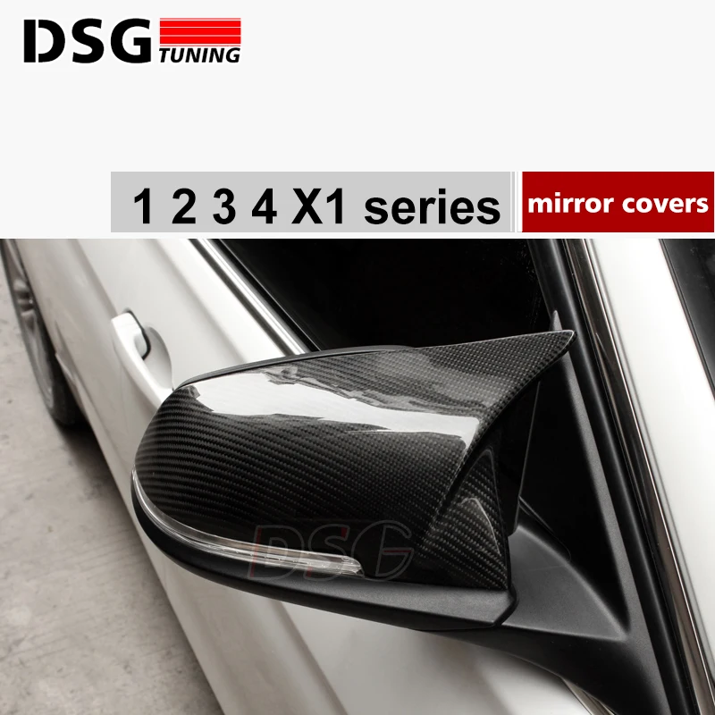 Carbon Fiber Door Side Mirror Cover Caps for F20 F22 F30 F32 E84 F87 12-18