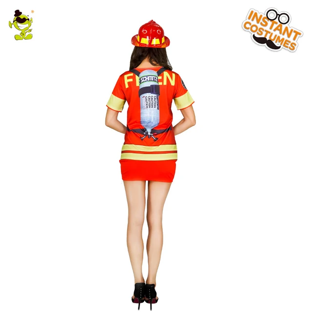 Camiseta con estampado 3d para mujer, disfraces de bombero, traje de  fantasía, juego de rol, disfraz de bombero - AliExpress
