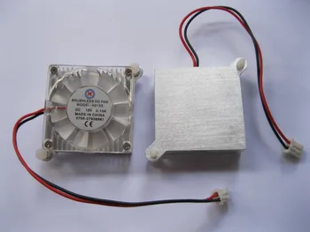 

2 pcs Brushless DC Cooling 4010S 12V 40x40x10mm 2pin with Heatsink 2 wire White Color