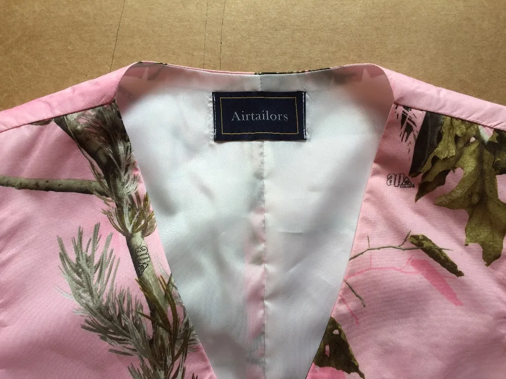 Мужская камуфляжная жилетка Airtailors розовая больших размеров для свадьбы