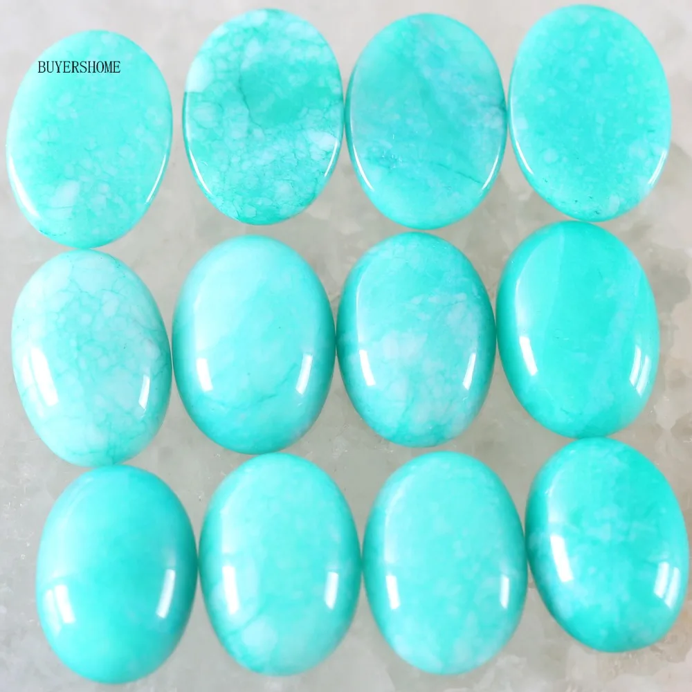 Blue Turquoise CAB Cabochon Beads For Jewelry Ring Pendant Making 5Pcs Wholesale