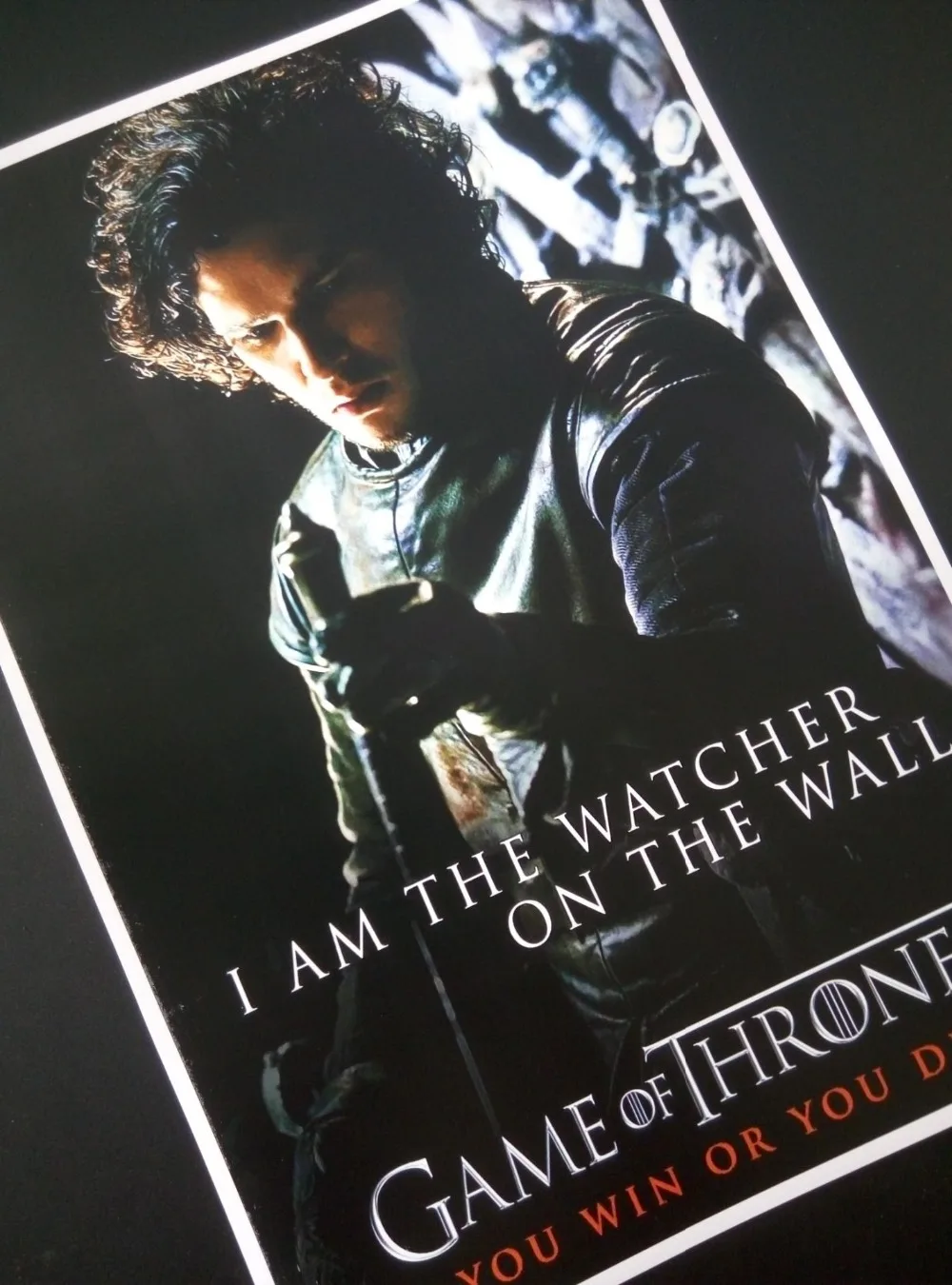 Jon Snow Nights Watch in Game of Thrones классический винтажный Ретро Крафт-холст постер карты