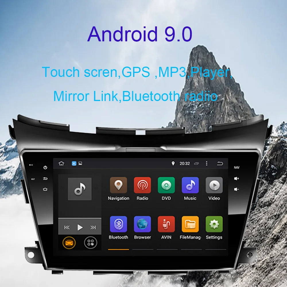 Cheap 4G RAM 8 Core Android 9.0 CarGPS Navigation for NISSAN Murano 2015-2019 Support 3/4G WIFI BT SWC Audio head Unit Car multimedia 0