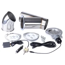 4 Inch System Remote Exhaust Catback Downpipe Cutout Cut Valve Out With Manual switch Car Complete Installations Exhaust Cut out