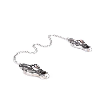 Sex Toys Adjustable Stainless BDSM Nipple Vaginal Clamps Strapon Pussy Erotic Stimulate Painless Adult Sex Toy For Couples Women 2