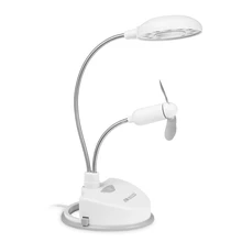 2 in 1 mini usb light with fan desktop lamp with the battery base for Learning and working in night usb gadget LED light