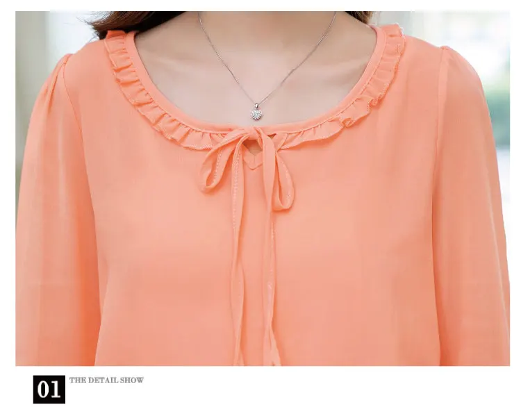 S-4XL Plus Size Tops Women 2019 New Fashion Bow Long Sleeve Shirts Femme Casual Chiffon Blouse Autumn O-neck Ruffled Blusa Mujer  (12)