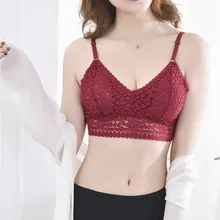 Горячая Новое поступление; модные однотонные Для женщин сексуальный бюстгальтер Однотонный жилет кружевные бесшовные дышащее с эффектом push-up нижнее белье женский бюстгальтер