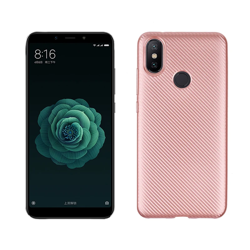 carbon fiber silicone case xiaomi mi 6x (6)