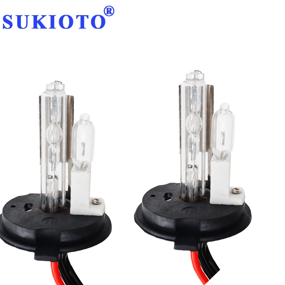 SUKIOTO 1 Pair 35W 55W Xenon H15 Halogen H4 xenon H4-2 4300K 5000K  6000K  8000K Deep Blue H4L H15 DRL HID Xenon Bulb car lights