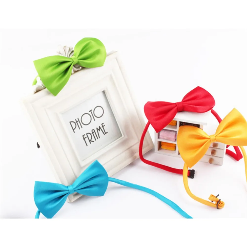 

Cat Dog Collar Bow Tie Adjustable Neck Strap Dog Grooming Accessories For Dogs Bow Tie Pets Products Cat Supplies 5pcs