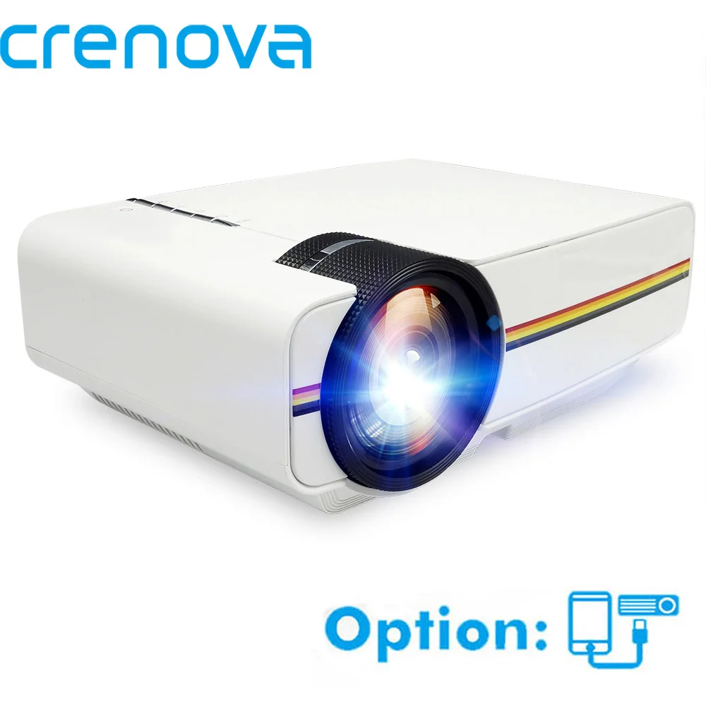 

CRENOVA YG400 YG410 Mini Projector With Wired Sync Display Home Theater Movie Projector With HDMI USB AV VGA Video Beamer