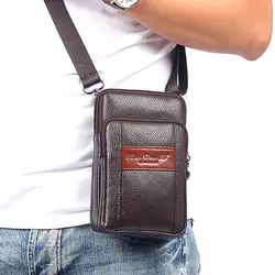 Мужская сумка на ремне из натуральной кожи, сумка на плечо, чехол для мобильного телефона, поясная сумка, поясная сумка, мини сумка через