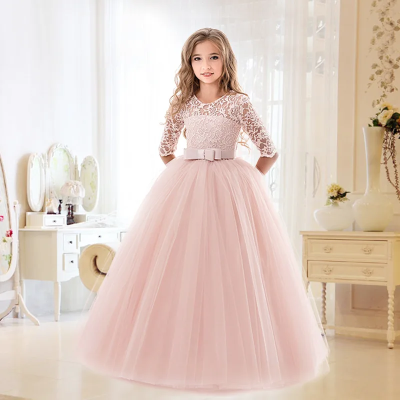 Putri Bunga Gadis Gaun Musim Panas Gadis Gaun Renda Pernikahan Ulang Tahun Pesta Gaun Gadis Anak Kostum Remaja Desain Bola Dresses Aliexpress