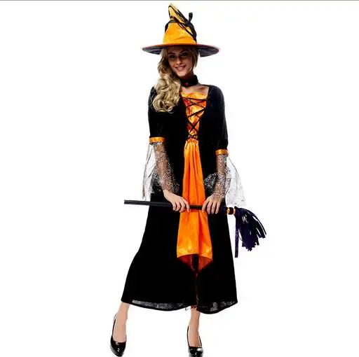 Halloween witch costume adult female witch and upscale bar Cosplay