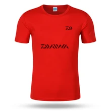 DAIWA одежда S~ 3XL Мужская быстросохнущая одежда для рыбалки футболка ультратонкий короткий рукав солнцезащитный крем анти-УФ дышащая Футболка С рыболовным принтом