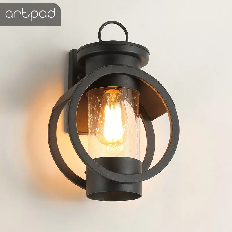 

Waterproof Indoor Outdoor Garden Wall Lights E27 Holder Rust Free Iron Sconce Europe Villa Exterior Garden LED Wall Sconce Lamp