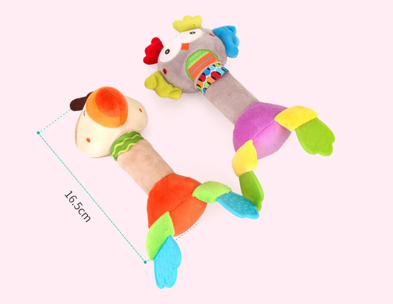 baby toys 13-24 Months Rattle for newborn children handspike Musical bibi sounder stuffed animal  rabbit owl dog turtle bird bee