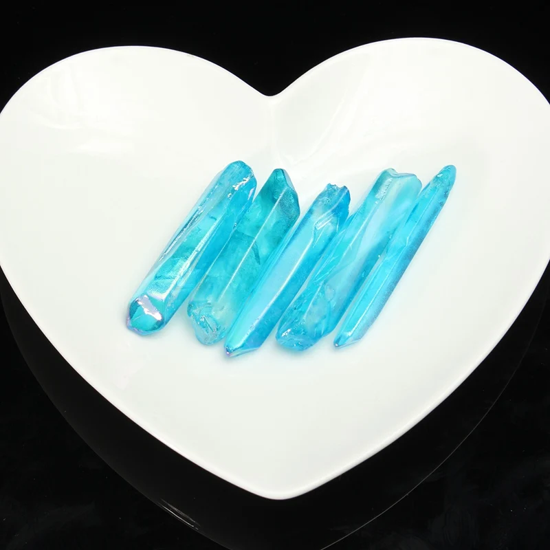 Kiwarm Красивая 50 г синий кварцевый кристалл точка разгадывания лечебная подвеска-Кристалл DIY ремесла изготовление украшений домашний декор подарки