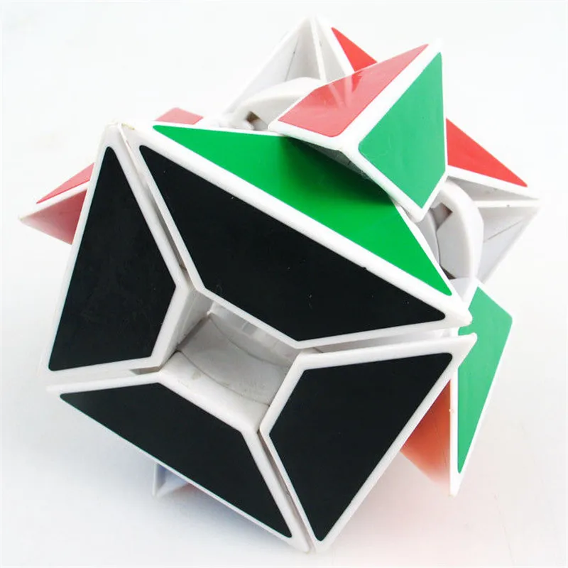 LL полый скоростной магический Фишер куб движущаяся кромка Твист Головоломка обучающая игрушка подарок белая необычная кубическая головоломка для мозга ABS ультра-гладкая