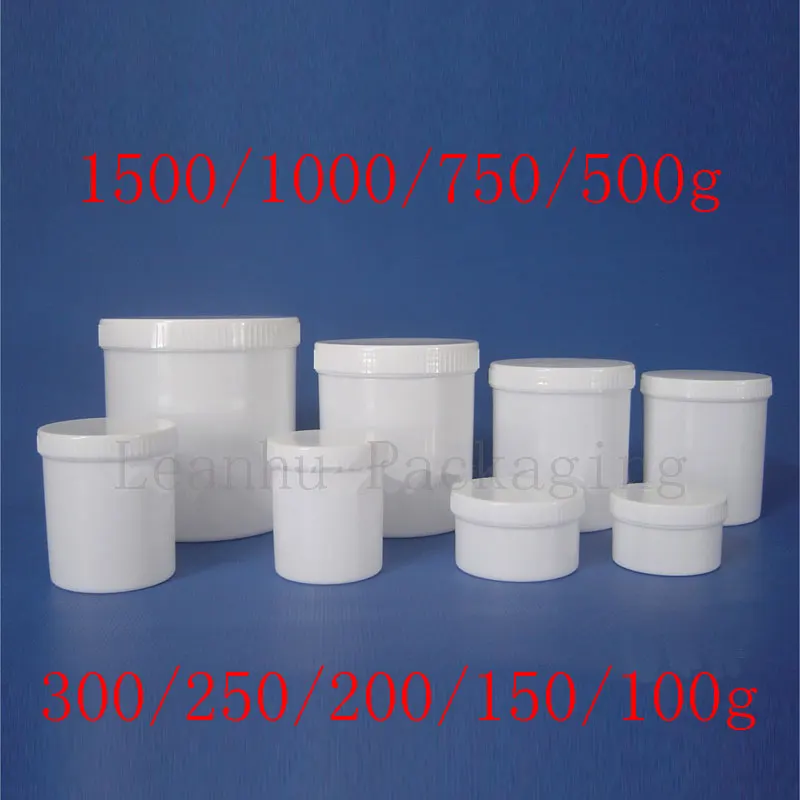 

Big Size White Empty Widemouthed Cream Cosmetic Container Jars Skin Care Mask Cream PP Bottles Packaging Plastic Jar Pot Can Tin