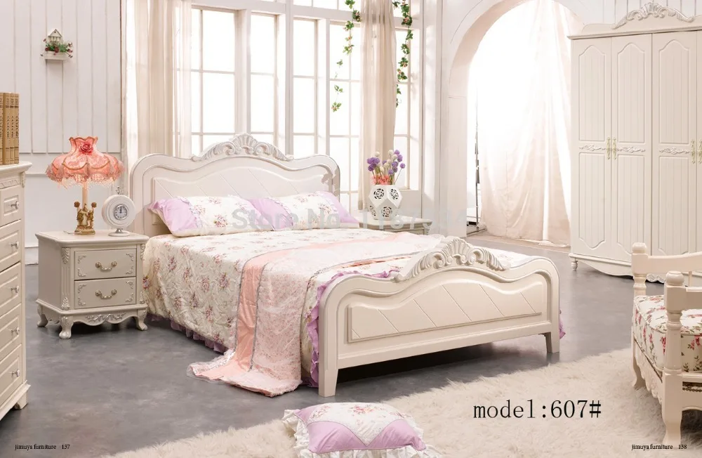 Modern home furniture bedroom set bed wardrobe nightstand desk bedroom furniture set