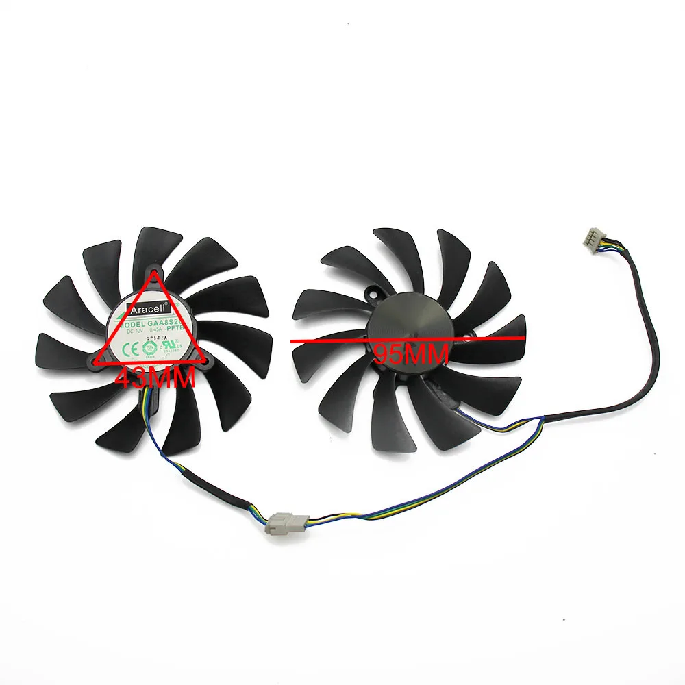 95mm GAA8S2U 42MM 4Pin GTX1070Ti AMP For ZOTAC Geforce GTX1080 Ti GTX 1080Ti AMP Edition VGA Graphics Card Cooling Fan