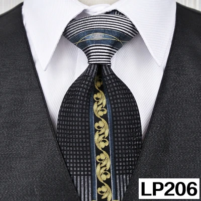 Классические разноцветные мужские галстуки с геометрическим рисунком Пейсли, шелк,, уникальные, ручная работа - Цвет: LP206