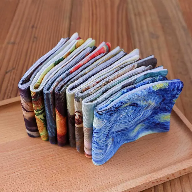 [WPLOIKJD]3D Print Art Abstract Oil Painting Harajuku Van Gogh Socks Japanese Ankle Socks Women Creative Meias Calcetines Mujer