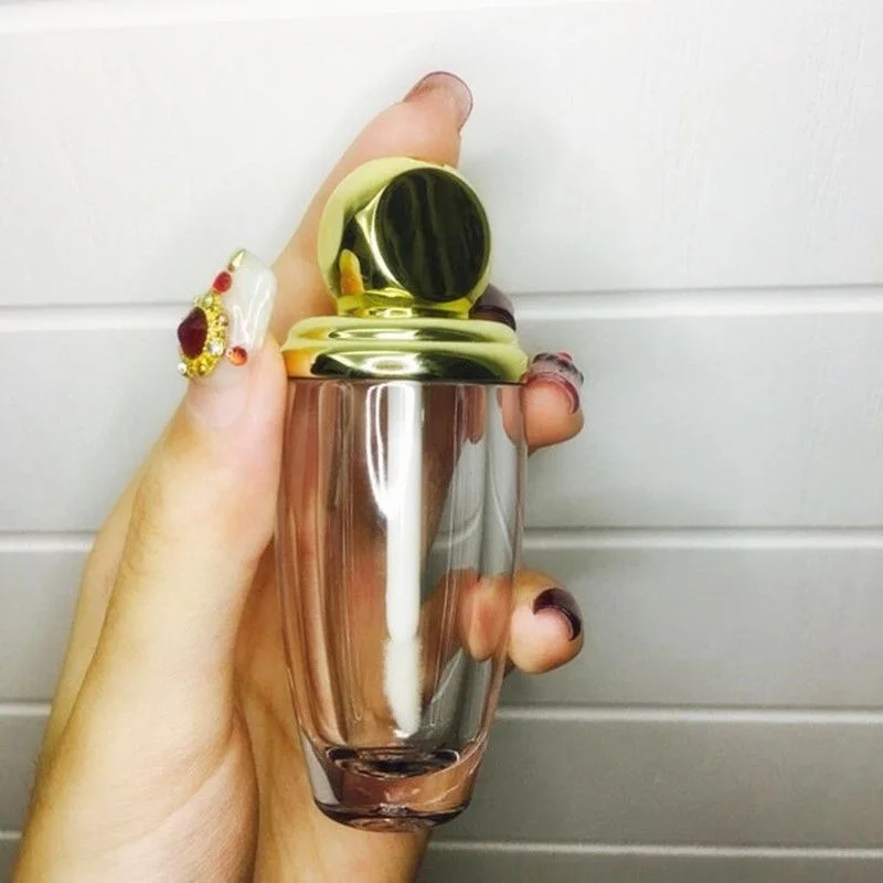 

2PCS Mini 6ml Gold Cap Lipstick Tube Empty Glass Lip Gloss Bottle DIY Lip Glaze Cosmetic Container Bottle