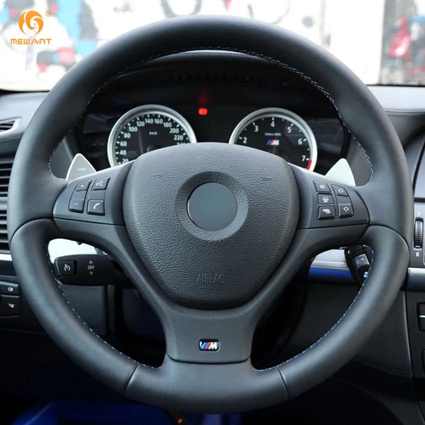 Чехол MEWANT из натуральной кожи для BMW E71 X6 M 2010 2014 E70 X5 2013|car steering wheel cover|steering coverwheel cover |
