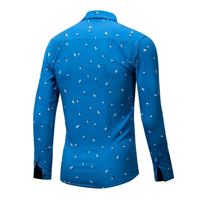 New Brand Casual Men's Rose Floral Printed Shirt Spring Autumn Male Long Sleeve Dress Shirts Tops Camisa Masculina Euro Size M-3XL (1)