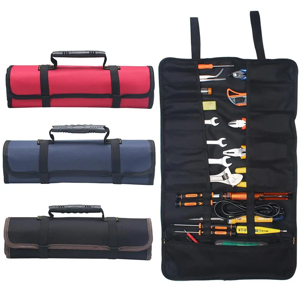 Storage Bag Toolkit Bag Canvas Tools Zipper 24X20.5Cm Wear-resistant Toolbox HO 