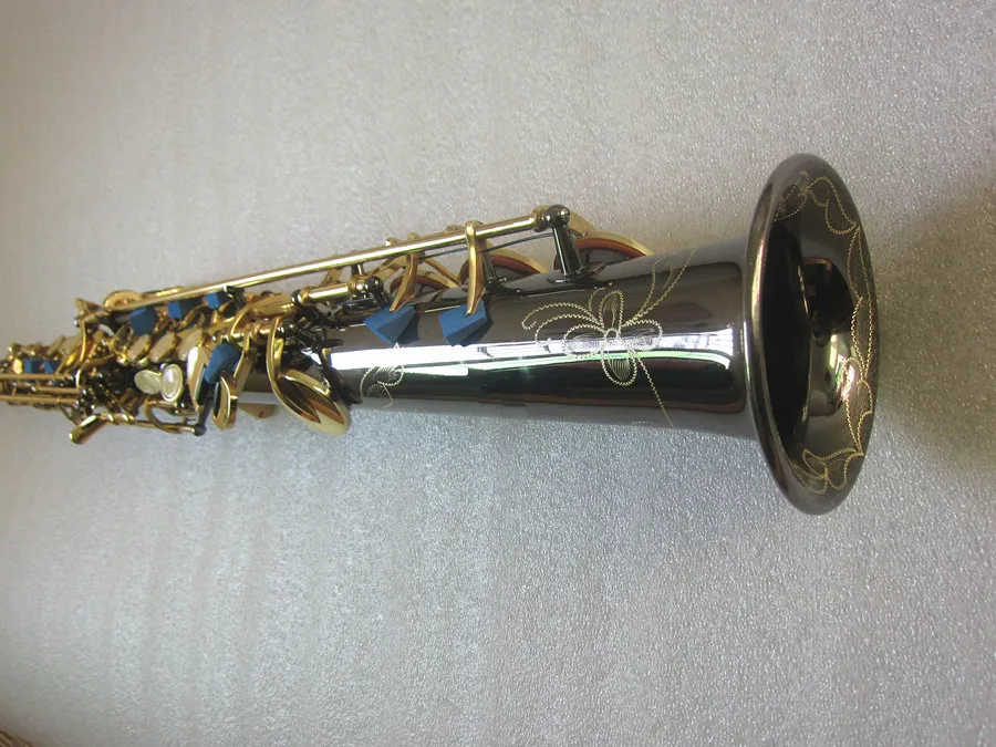 

Soprano saxophone BB Black nickel High quality Sax Musical Instruments The real picture Professional performance Saxophone