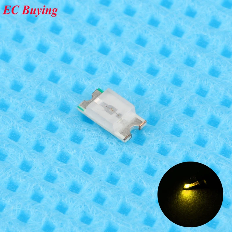 

500pcs 0603 (1608) Yellow LED SMD Chip Bulb Lamp Surface Mount SMT Bead Ultra Bright Light Emitting Diode LED DIY Practice Hight