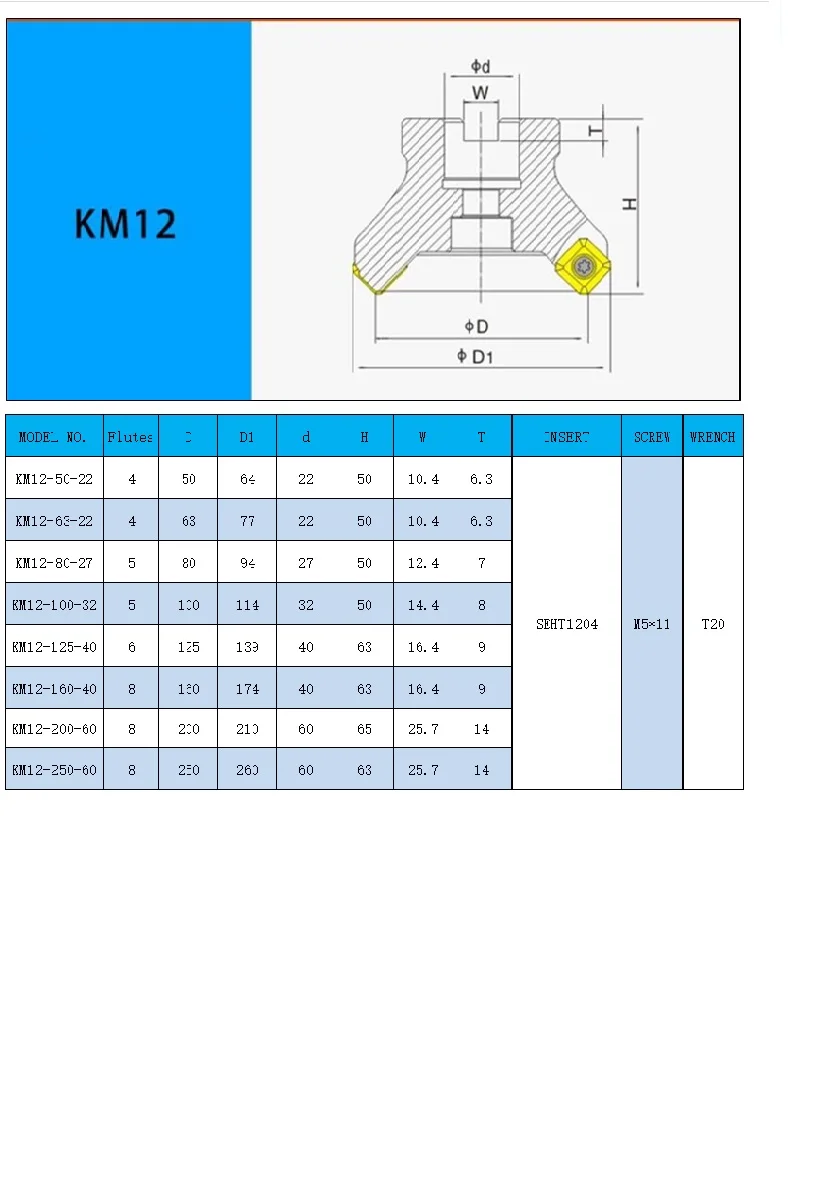 4 флейты km12-80-27 Алюминий мельница культовой серии fin де carbure alliage Pour lourd ЧПУ fraisage де купе