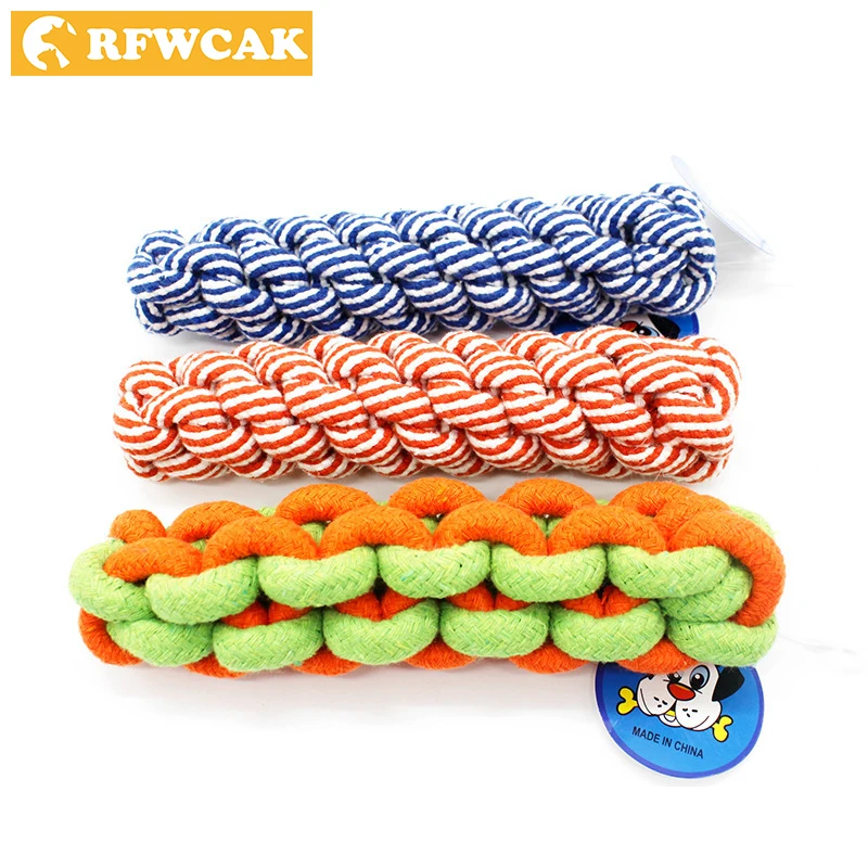 RFWCAK Dog Toy Puppies Chew Tooth Cleaning Cotton Rope With Bite