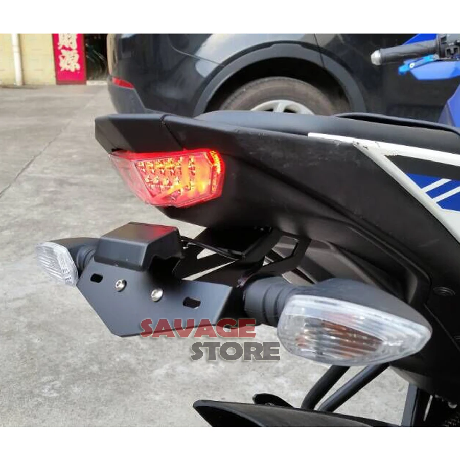 Для Yamaha mt-15 MT15 m-slaz- мотоциклетные ХВОСТ TIDY Fender eliminator регистрации Номерные знаки для мотоциклов держатель со светодиодной свет