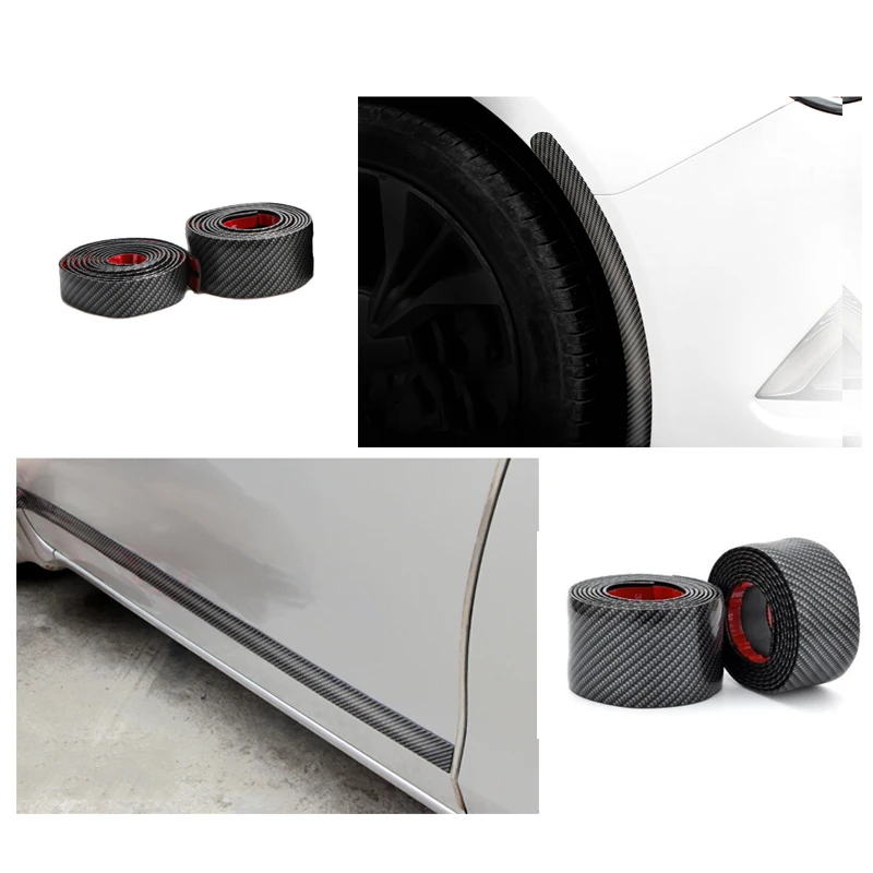 

3cm Width Universal Step Protector Car Scuff Plate Door Sill Cover Panel Carbon Fiber Type Styling Mouldings For Qin 1s BMW Mazd