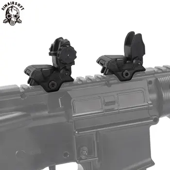 

Tactical Folding Flip up Sight Rear Front Sight Mount Transition Backup Iron Sight Rapid Rifle For Paintball Accessories SA4217