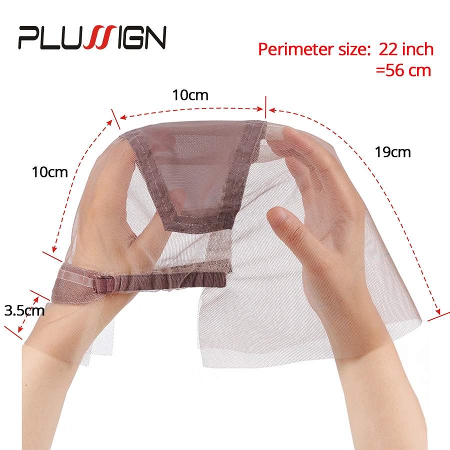 Plussign Full Transparent Swiss Lace Wig Cap For Making Full Lace Wigs With Adjustable Strap Custom Your Own Style Hairnet