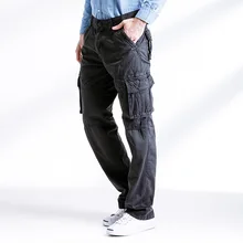 Мужские тактические брюки карго, мужские военные брюки, мешковатые армейские зеленые брюки для работы, фитнеса, хаки, Брюки с карманами, без пояса