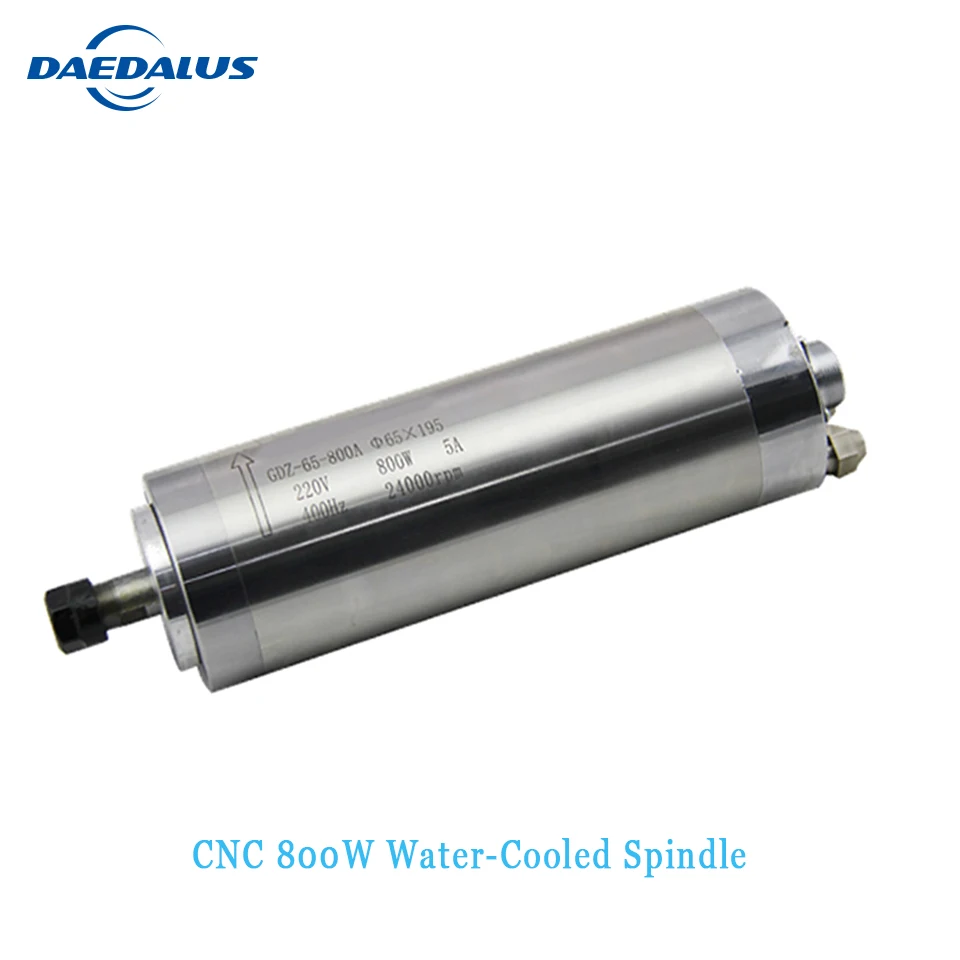

220V 800W CNC Water-Cooled Spindle 65mm Spindle Motor High Quality and High speed for Engraving CNC Milling Machine ER11.