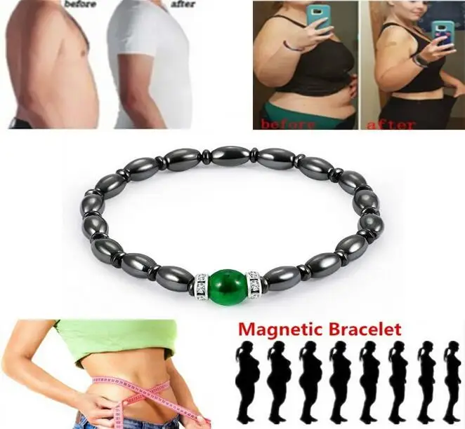 

Magnetic Hematite Round Beads Stretch Bracelet For Men and Women Weight Lose Anti-Fatigue Health Care Energy Bracelet Jewelry