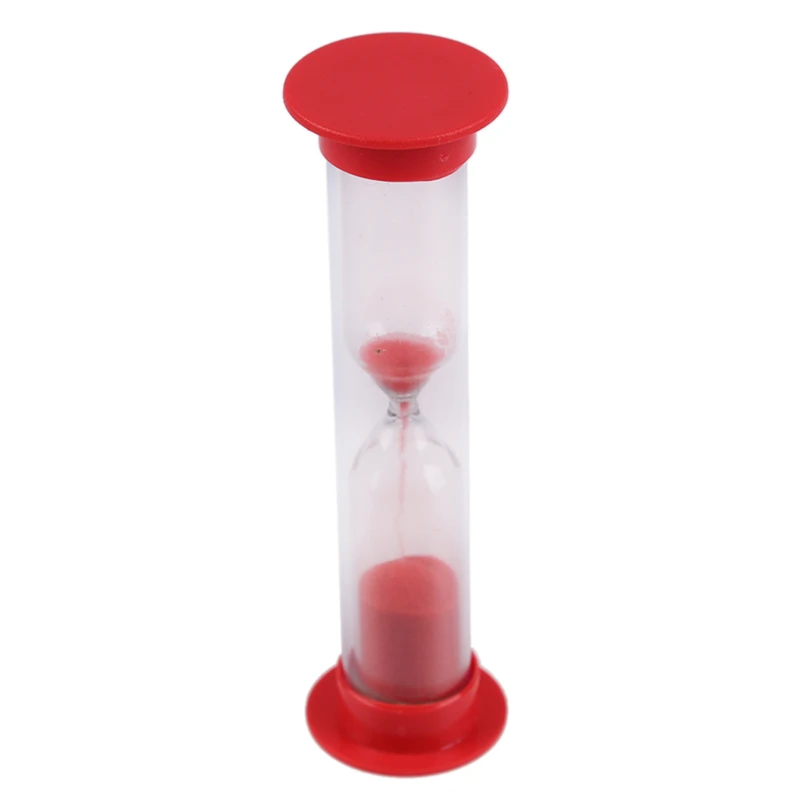 1 минуту милые пластиковые песочные часы Красные